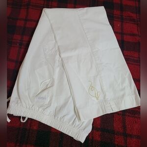 White Scrub Pants with Logo